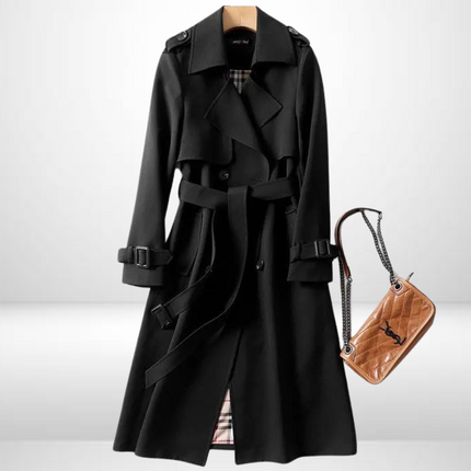 Lisa | Long ladies coat Black Coats & Jackets