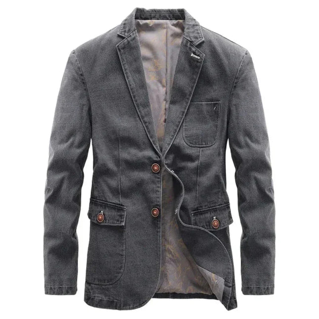 Men's Classic Denim Jacket Gray Jacket