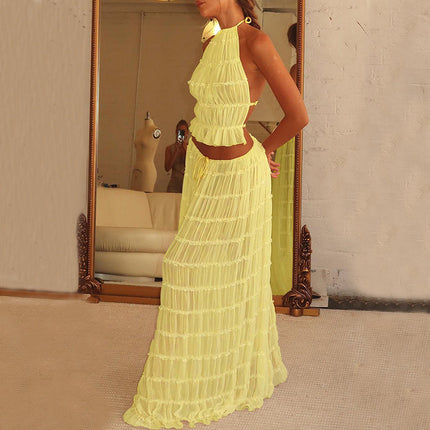 Backless Long Dress - OKOHOKO   # #