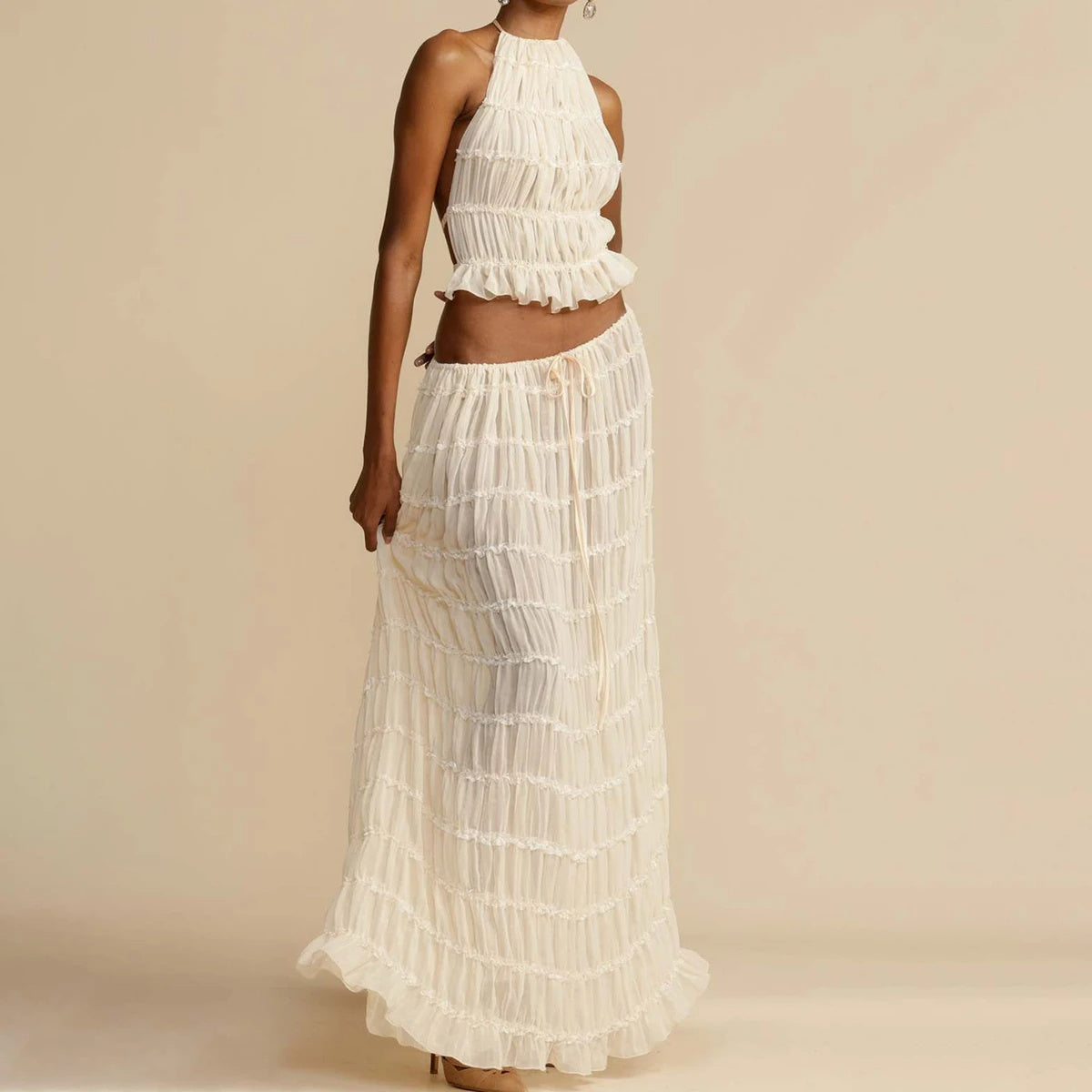 Backless Long Dress - OKOHOKO   # #