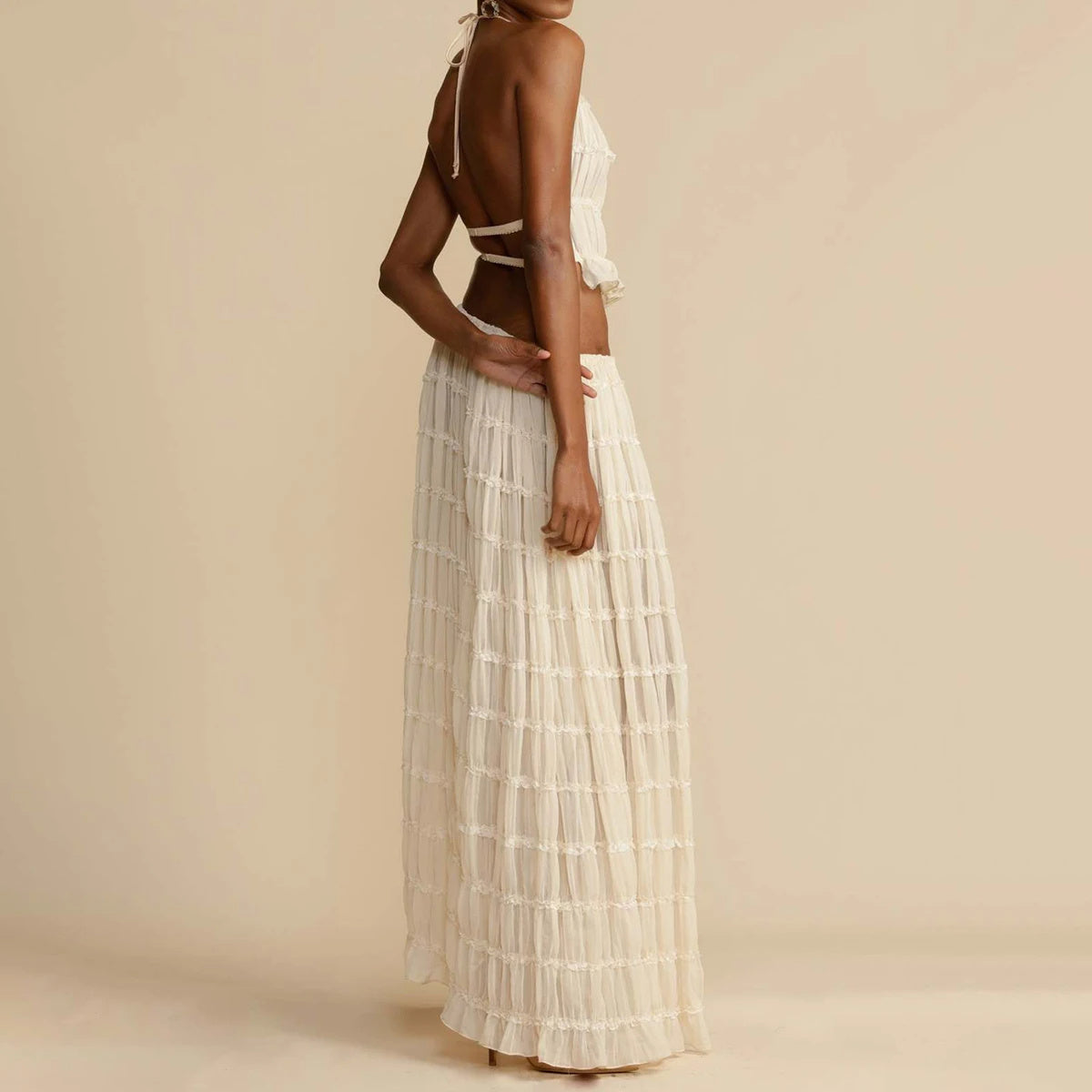 Backless Long Dress - OKOHOKO   # #