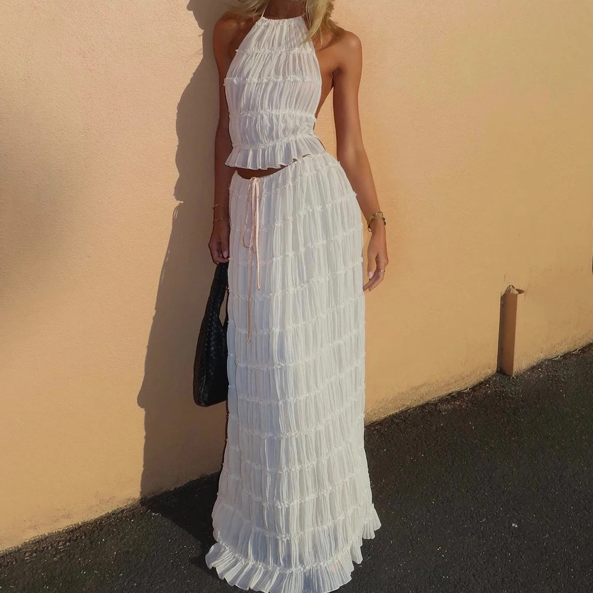 Backless Long Dress - OKOHOKO   # #