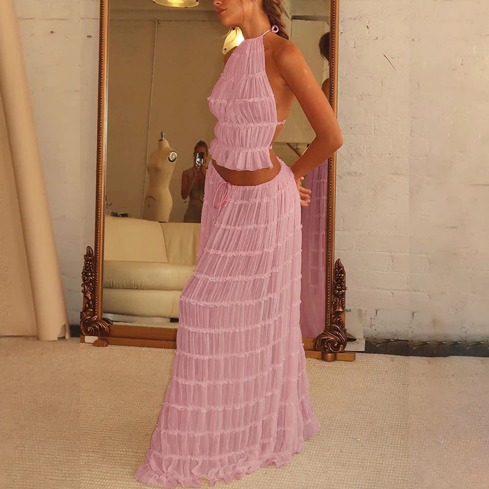 Backless Long Dress - OKOHOKO   # #