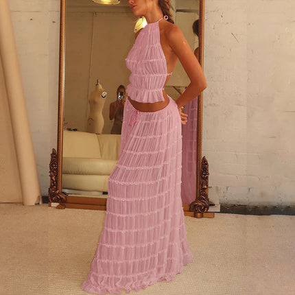 Backless Long Dress - OKOHOKO   # #