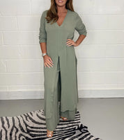 Capea | Airy Autumn Two-Piece Set Beige