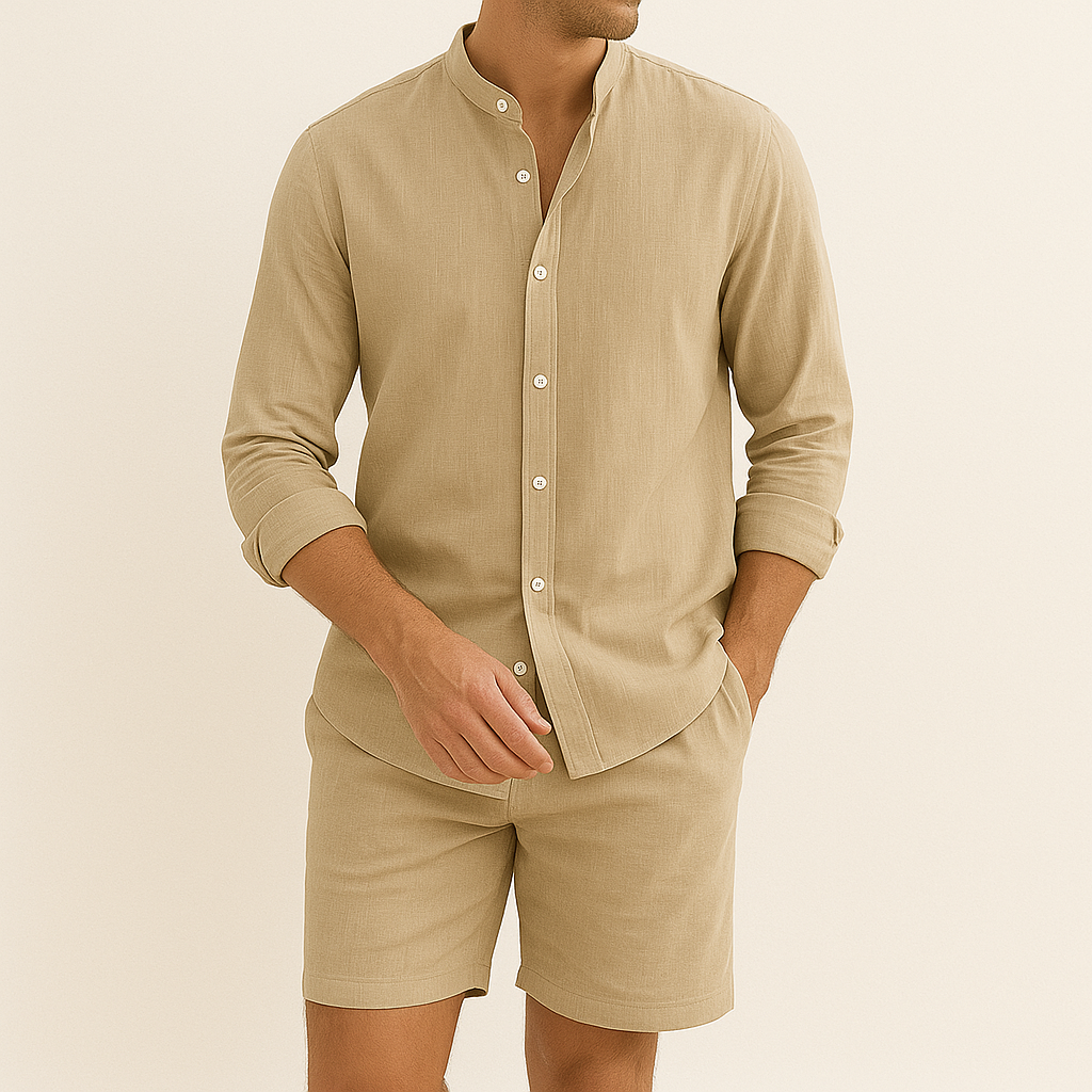 Relaxed Linen Two‑Piece Set – Duvall Chic Outfit Sets