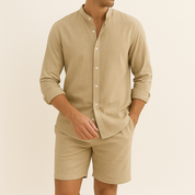 Relaxed Linen Two‑Piece Set – Duvall Chic Outfit Sets