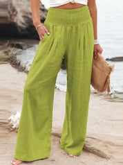 Lea Blanchet® Stylish Trousers Light Green Trousers