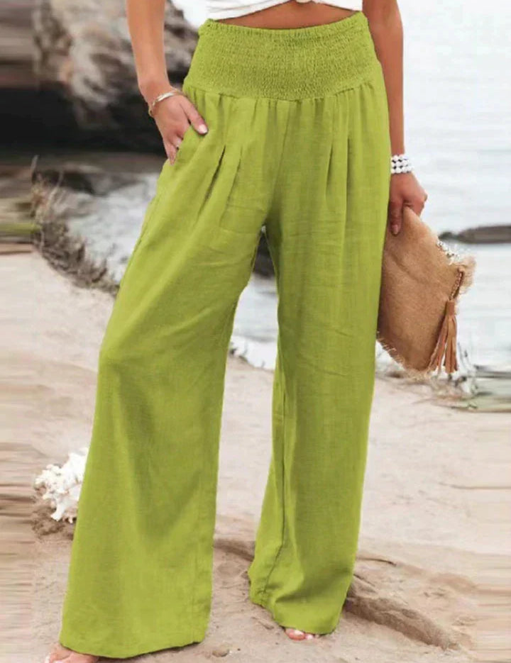 Lea Blanchet® Stylish Trousers Light Green Trousers