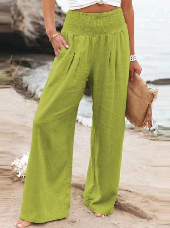 Lea Blanchet® Stylish Trousers Light Green Trousers