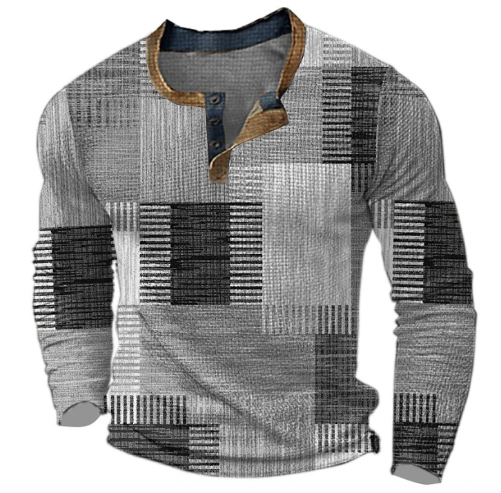 Stylish Retro Sweater Gray Men's Sweaters
