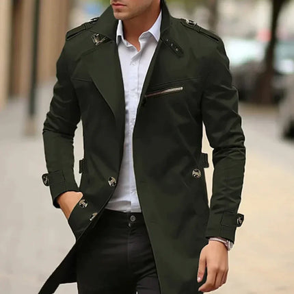 Nate | Elegant Trenchcoat Dark green Coat