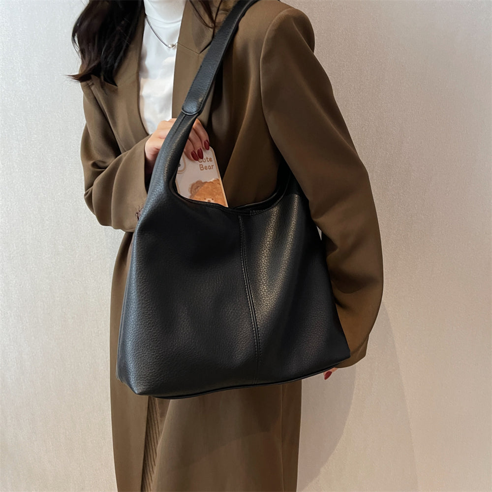 Elegant Vegan Leather Hobo Bag Handbags