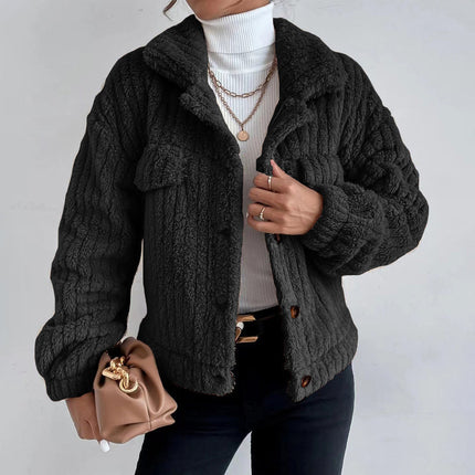 Ella - Elegant Oversized Jacket for Women Black Jackets