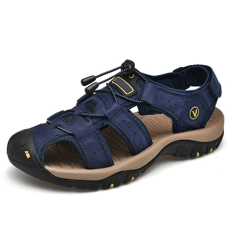 Outdoor Hook-Loop Adventure Sandals Blue Sandals