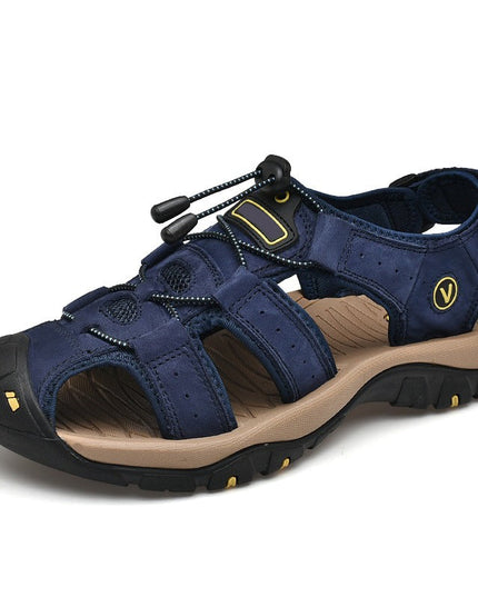 Outdoor Hook-Loop Adventure Sandals Blue Sandals