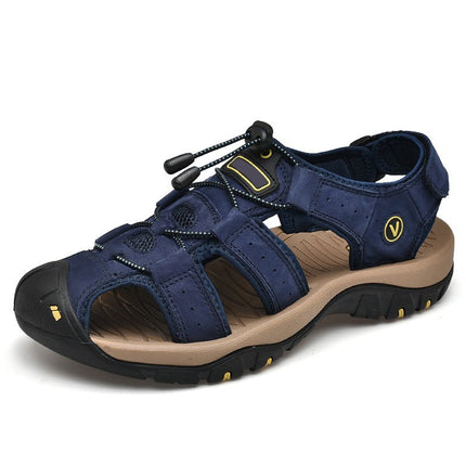 Outdoor Hook-Loop Adventure Sandals Blue Sandals