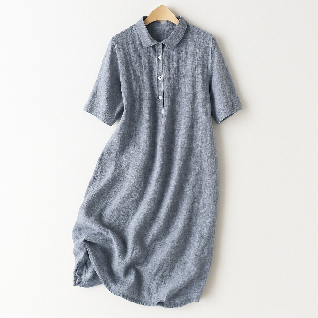 Willow Linen Shirt Dress Blue Dresses