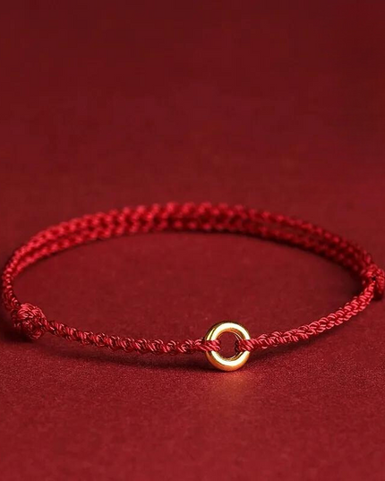 Kabbalah Guardian Bead Bracelet for Spiritual Protection Han Vivid Red & Gold Sphere Bracelets