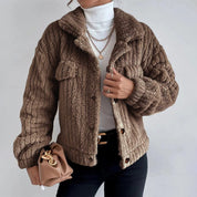 Ella - Elegant Oversized Jacket for Women Brown Jackets