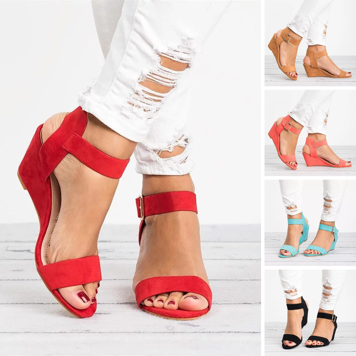 Women's Elegant Wedge Strap Sandals - OKOHOKO™ FASHION
