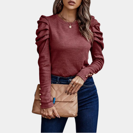 Audrey- Modern Blouse for Women Burgundy Blazers