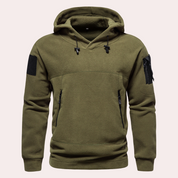 Multi-Pocket Tactical Fleece Hoodie Army green Fleece Hoodie
