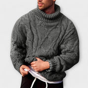 Marvin | Knitted Turtleneck Sweater Gray Sweater