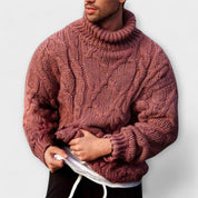 Marvin | Knitted Turtleneck Sweater Red Sweater