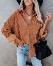 Esme | Vintage Corduroy Shirt Caramel Shirt