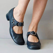 Jeni | Leather Sandals Navy blue