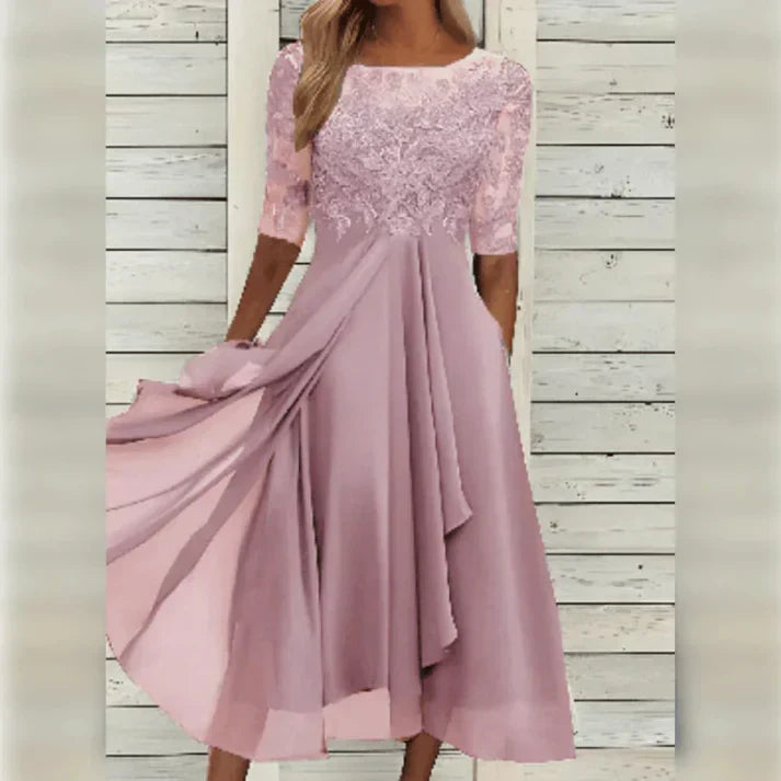 Olivia | Classy Dress Pink Dresses