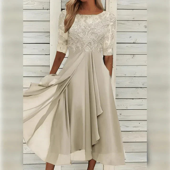 Olivia | Classy Dress Gold Dresses