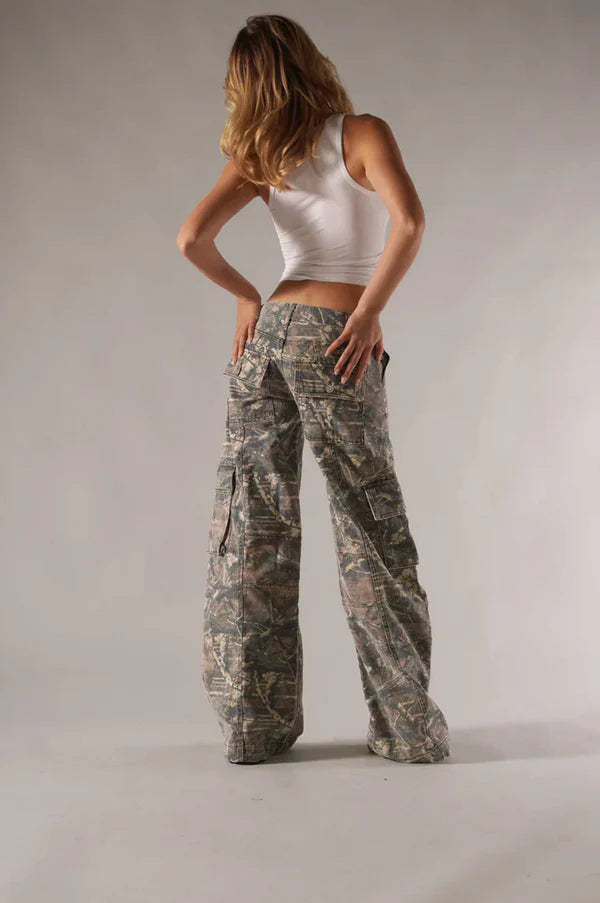 Camo Cargo Pants - OKOHOKO   # #