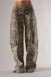 Camo Cargo Pants - OKOHOKO   # #