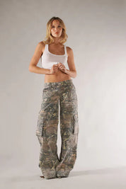Camo Cargo Pants - OKOHOKO   # #