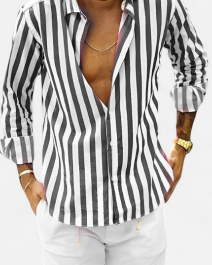 The Vittorio Striped Summer Shirt Light White Shirts