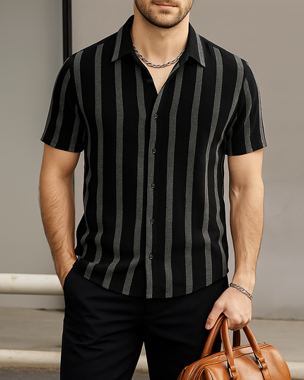 Castello Striped Linen Shirt Men Shirts