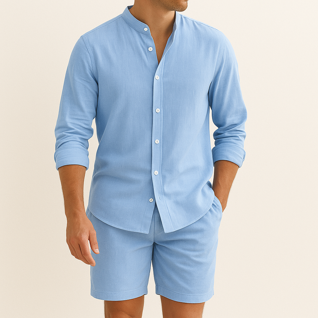 Relaxed Linen Two‑Piece Set – Duvall Chic Outfit Sets