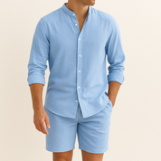 Relaxed Linen Two‑Piece Set – Duvall Chic Outfit Sets