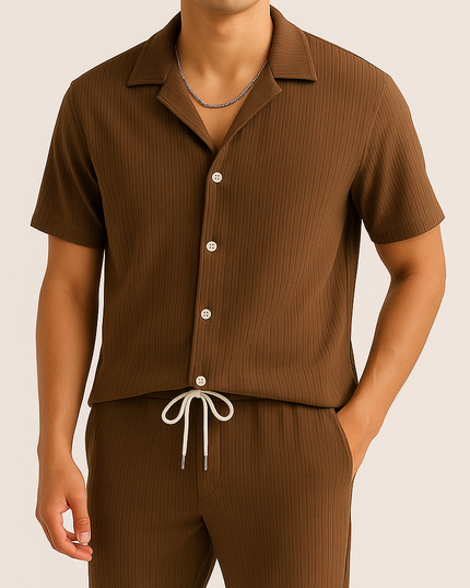Cavari Relaxed Linen Set Men Set
