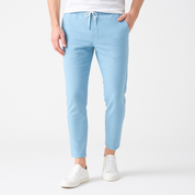 Monaco Cotton Linen Trousers Sky Blue