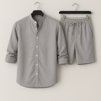 Duvall Relaxed Linen Set Gray