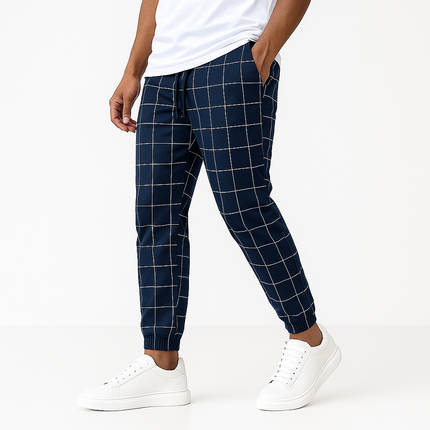 Kairo Gridline Pants Navy Blue