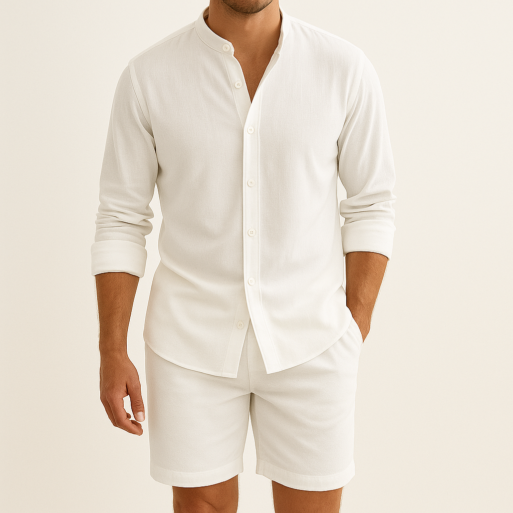 Relaxed Linen Two‑Piece Set – Duvall Chic Outfit Sets