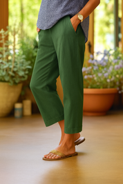 Julienne – Light Summer Trousers Green Trousers