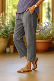 Julienne – Light Summer Trousers Grey Trousers