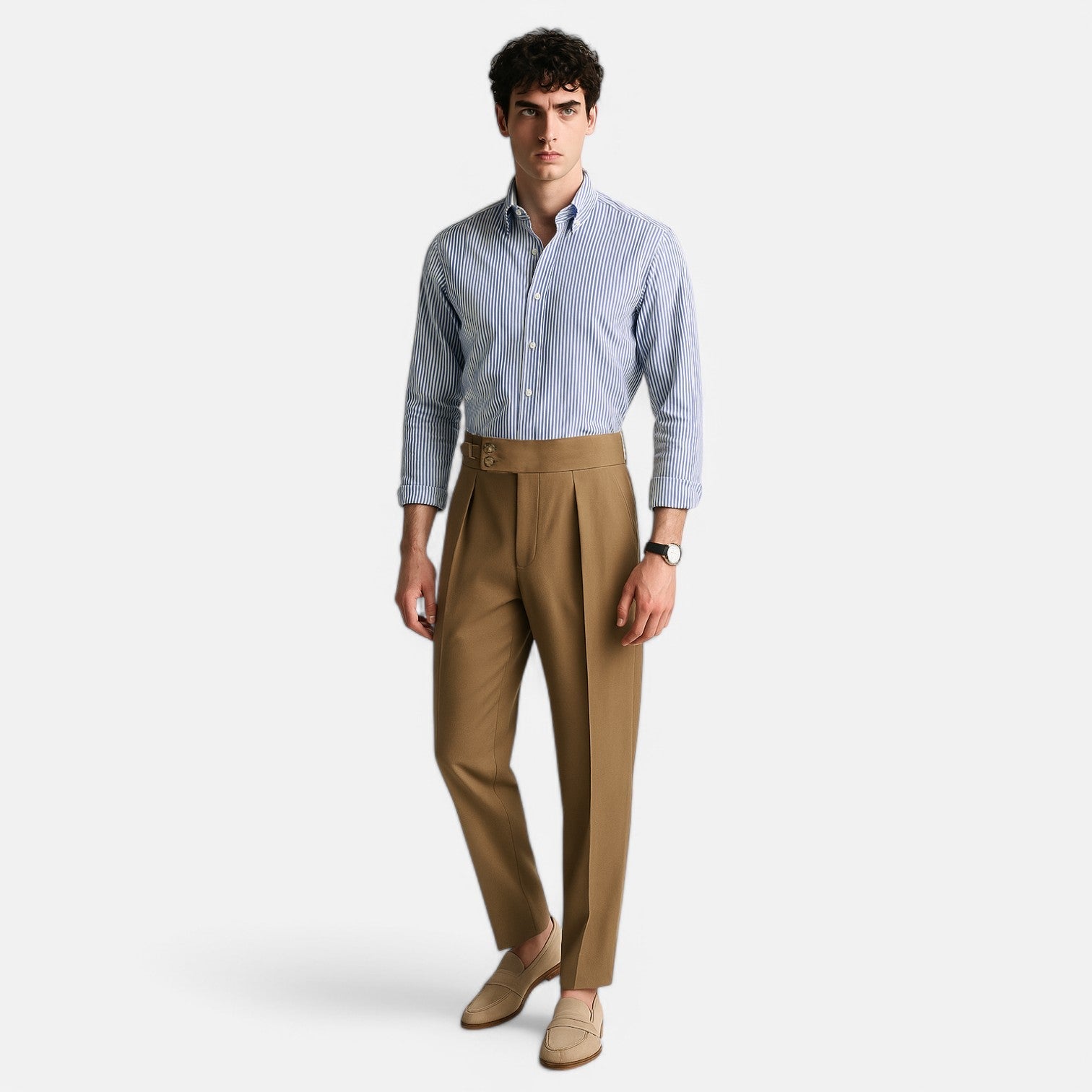 Men’s High-Rise Tailored Trousers Pants