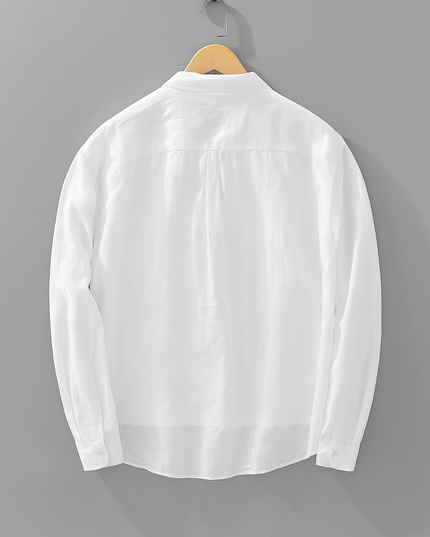 Breathable Linen Button-Up Shirt Men Shirts