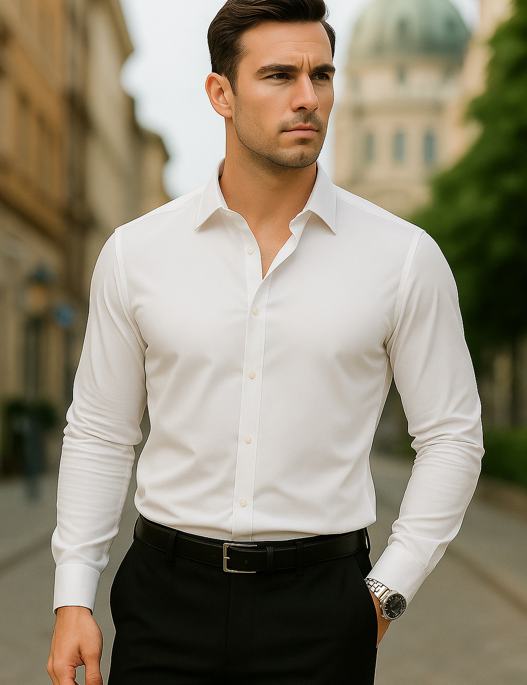 Edward | Premium Stretch-Fit Shirt Men Shirts